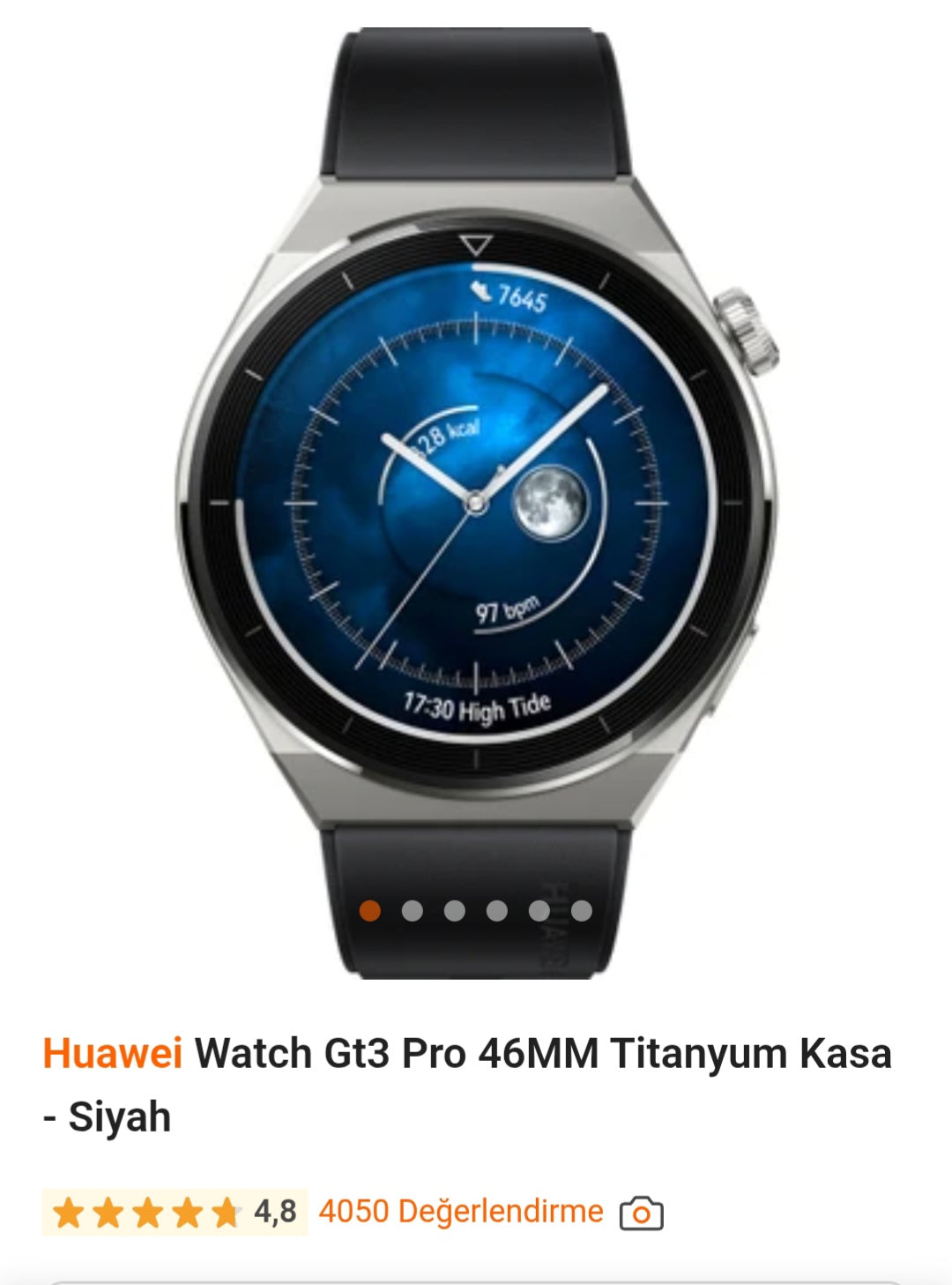 Huawei Watch Gt3 Pro 46MM Titanyum Kasa - Siyah