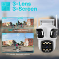 Three Lens 6K HD Outdoor WiFi Security Camera